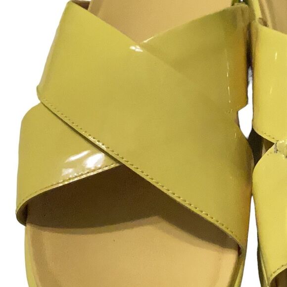 UGG EMILY Patent Leather Cross Slide Sandals 1107896 MARGARITA size 8.5 - Picture 6 of 8